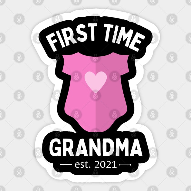 First time grandma - For a future or recent grandmother 2021 Sticker by apparel.tolove@gmail.com